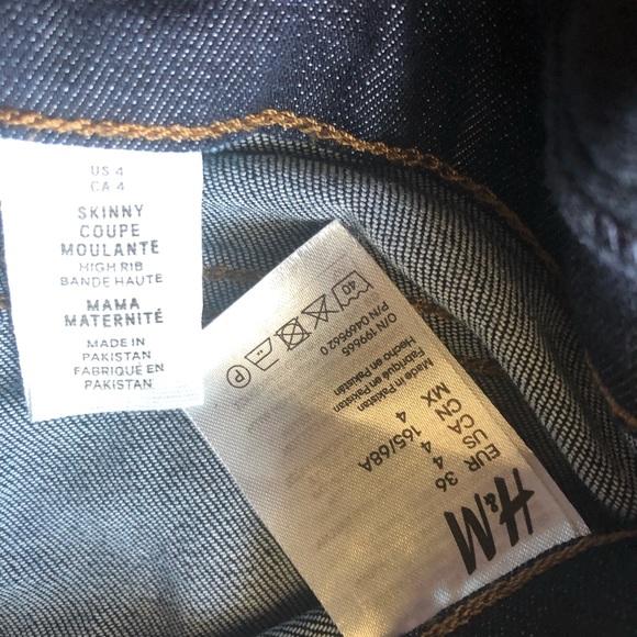 H&M high rib skinny maternity jeans size 4 - Picture 11 of 12